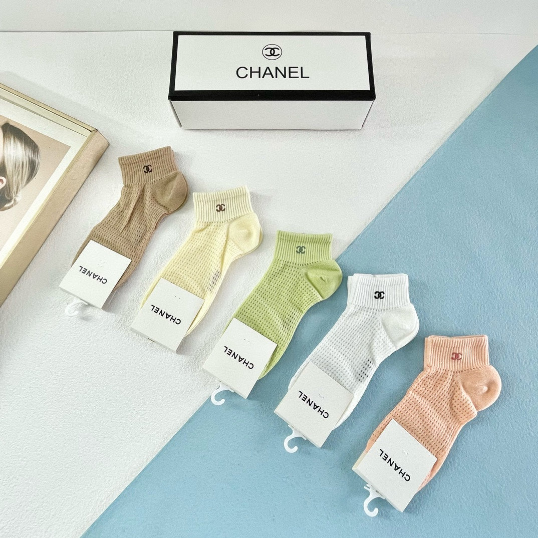 CHANEL ANKLE SOCKS 189438 (1 BOX)