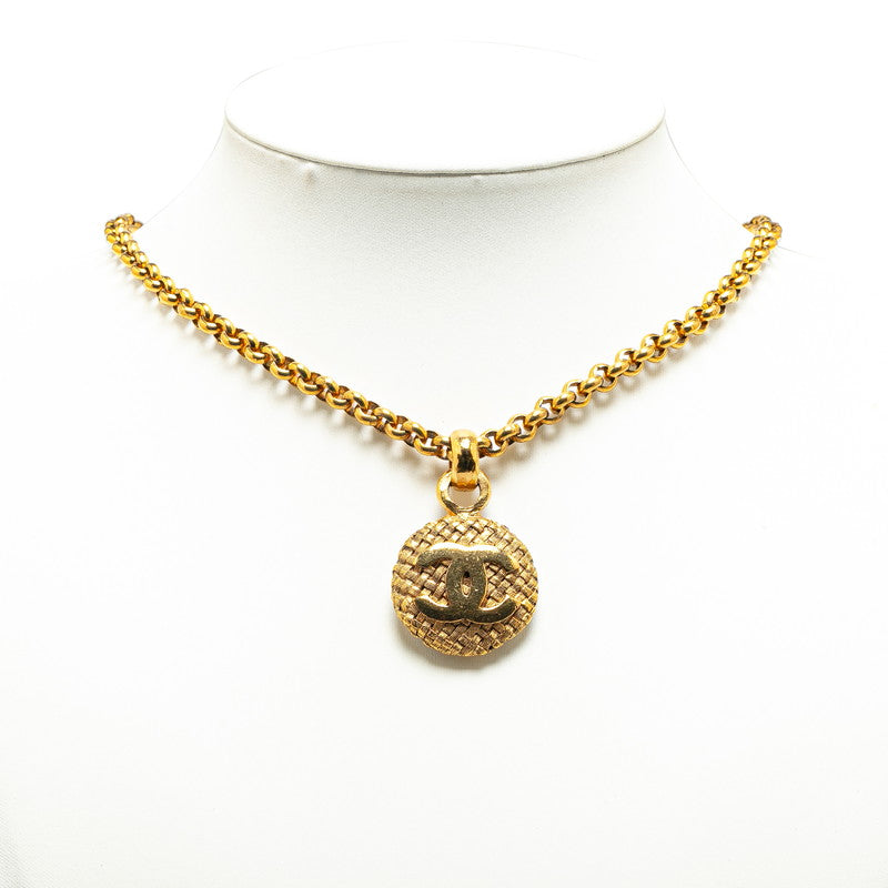 Chanel Coco Mark Gold Necklace