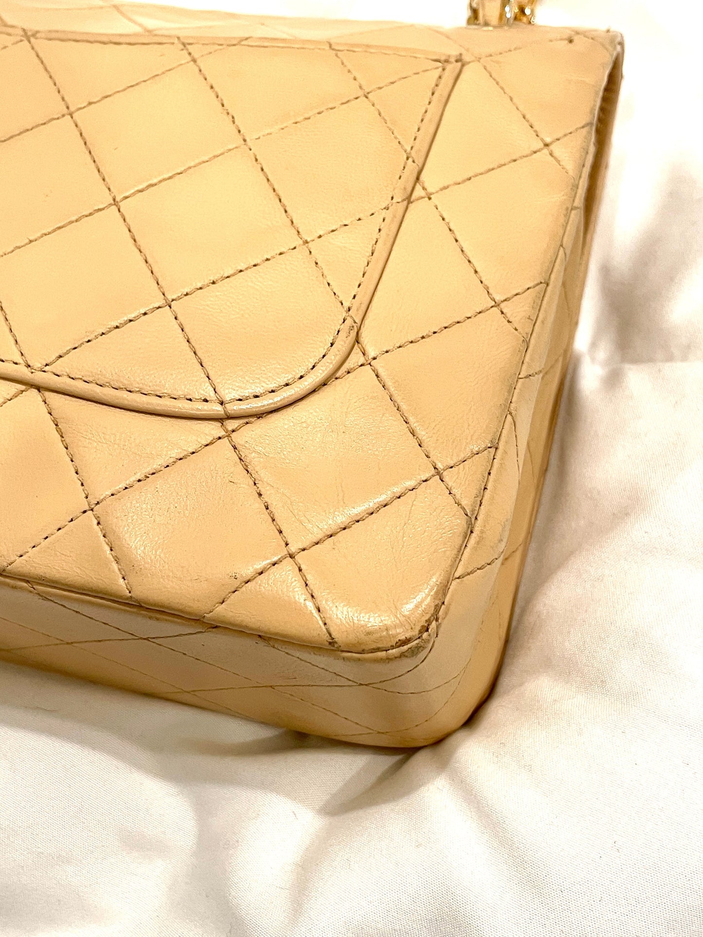 Chanel Beige Full Flap Bag
