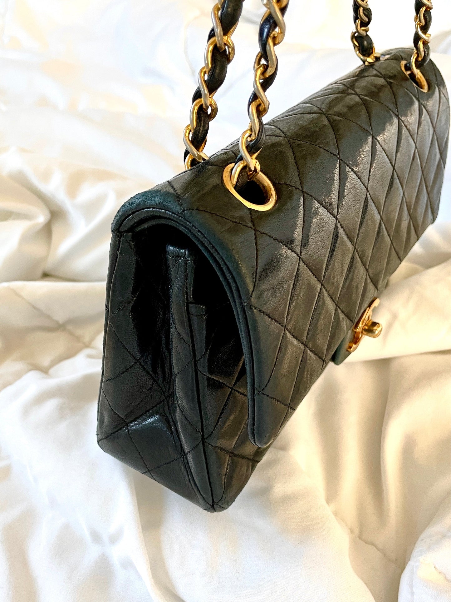 Chanel Small Lambskin Double Flap Bag