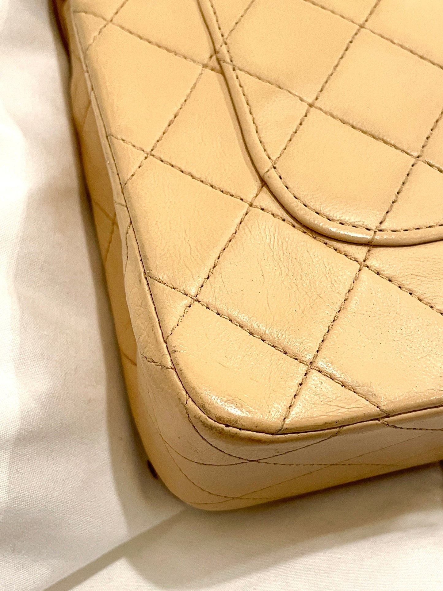 Chanel Beige Full Flap Bag