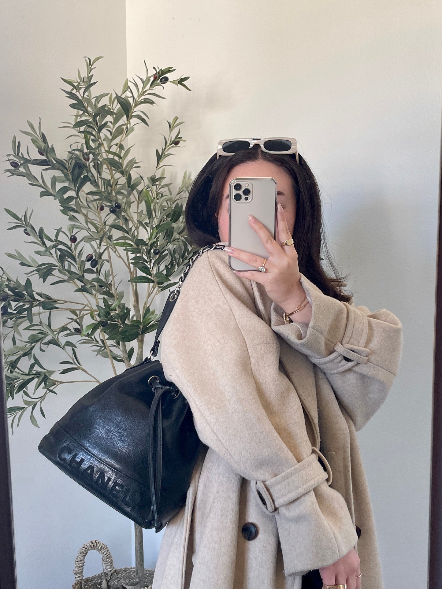 Chanel Caviar Chain Bucket Bag