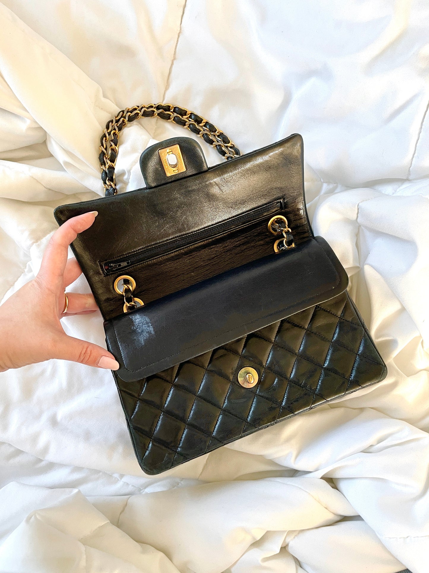 Chanel Small Lambskin Double Flap Bag