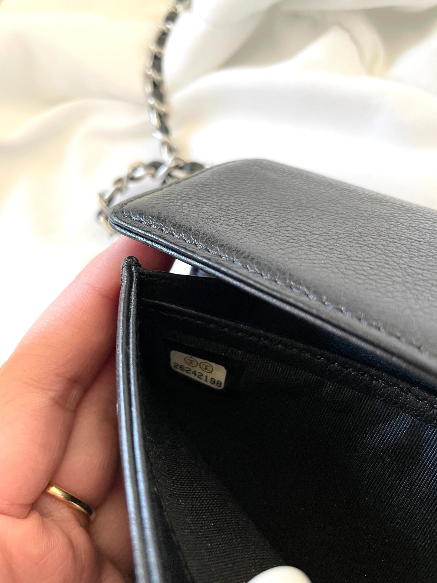 Chanel Calfskin Wallet on Chain