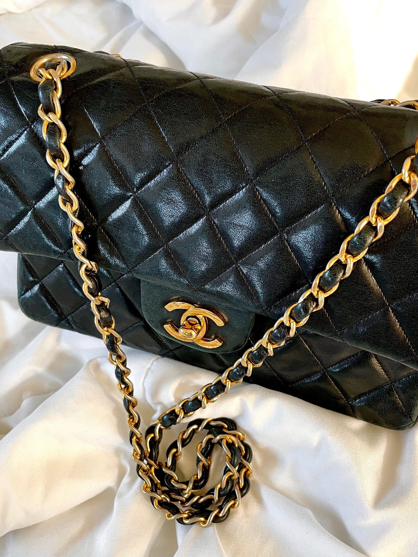 Chanel Small Lambskin Double Flap Bag