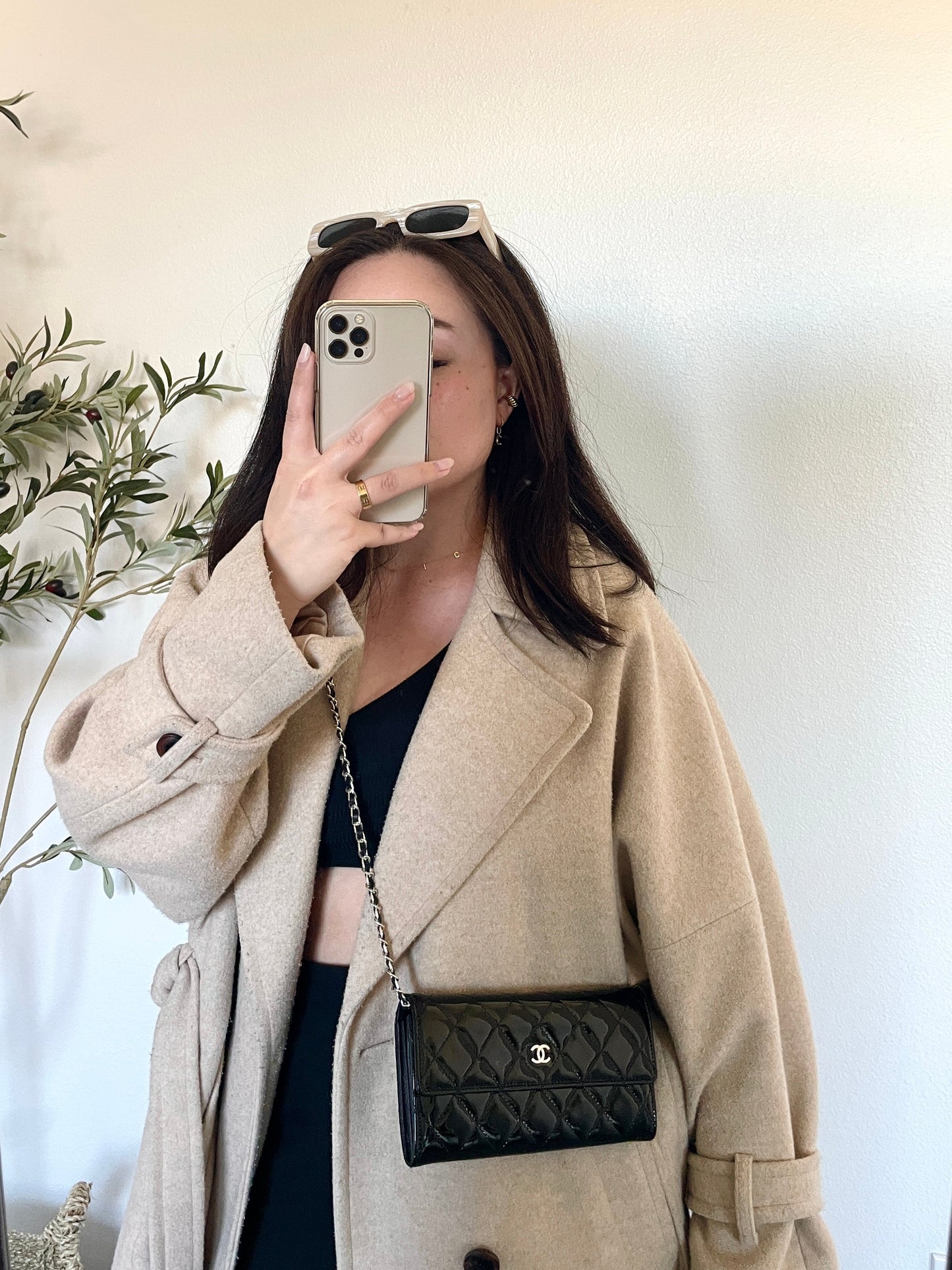 Chanel Patent Wallet on Chain