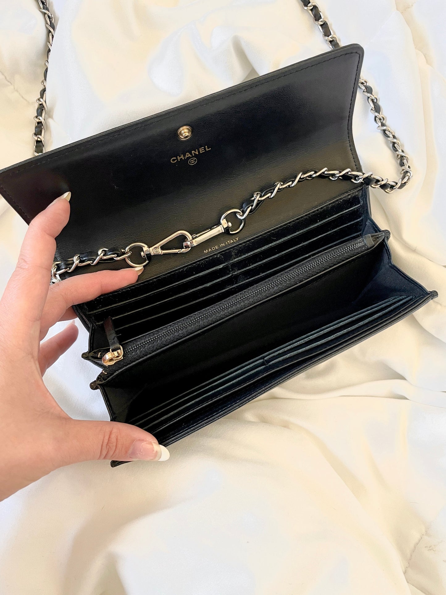 Chanel Calfskin Wallet on Chain