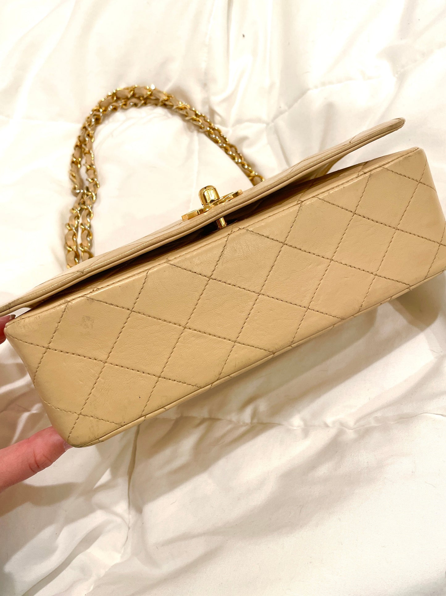 Chanel Beige Full Flap Bag