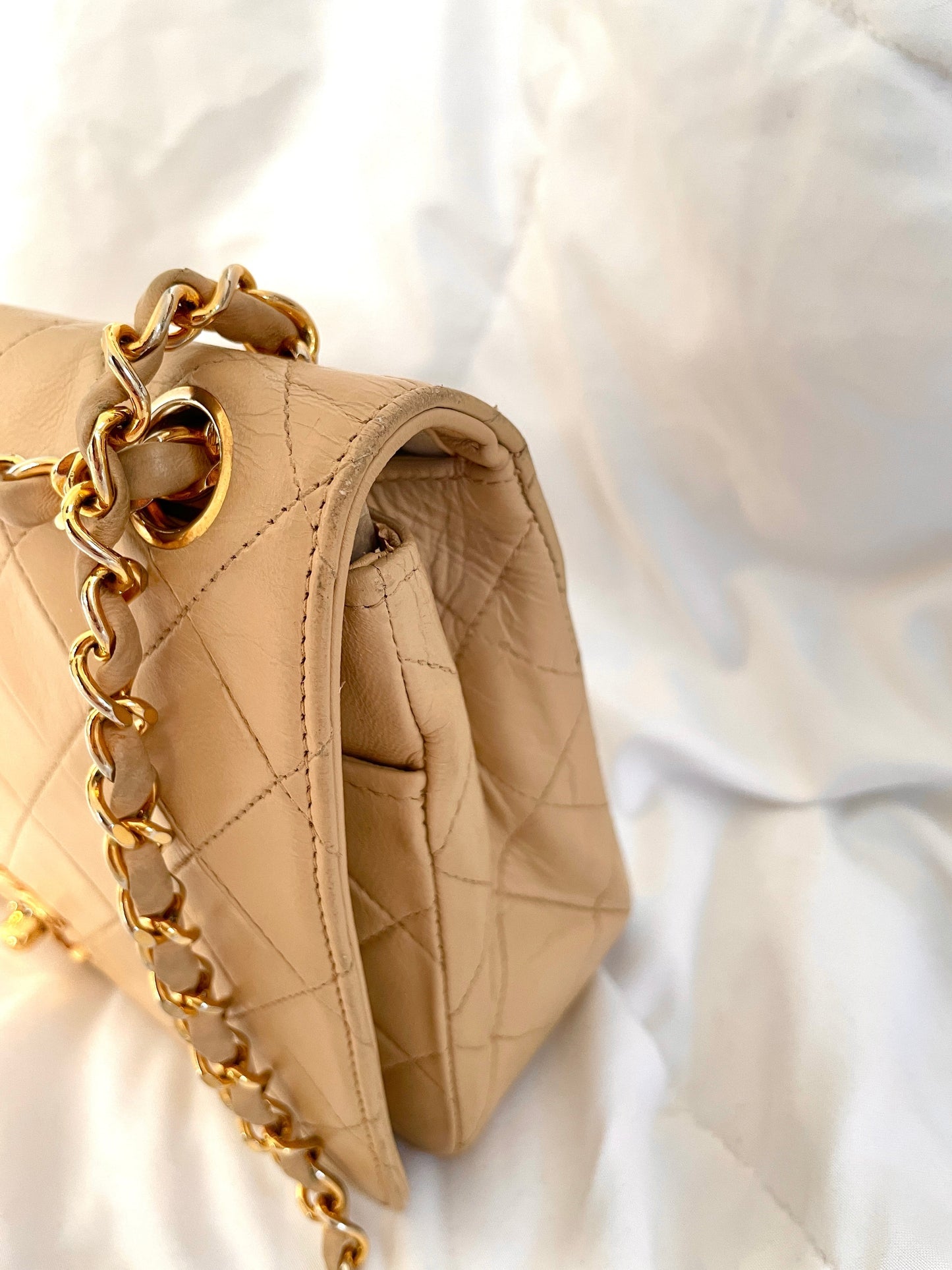 Chanel Beige Full Flap Bag