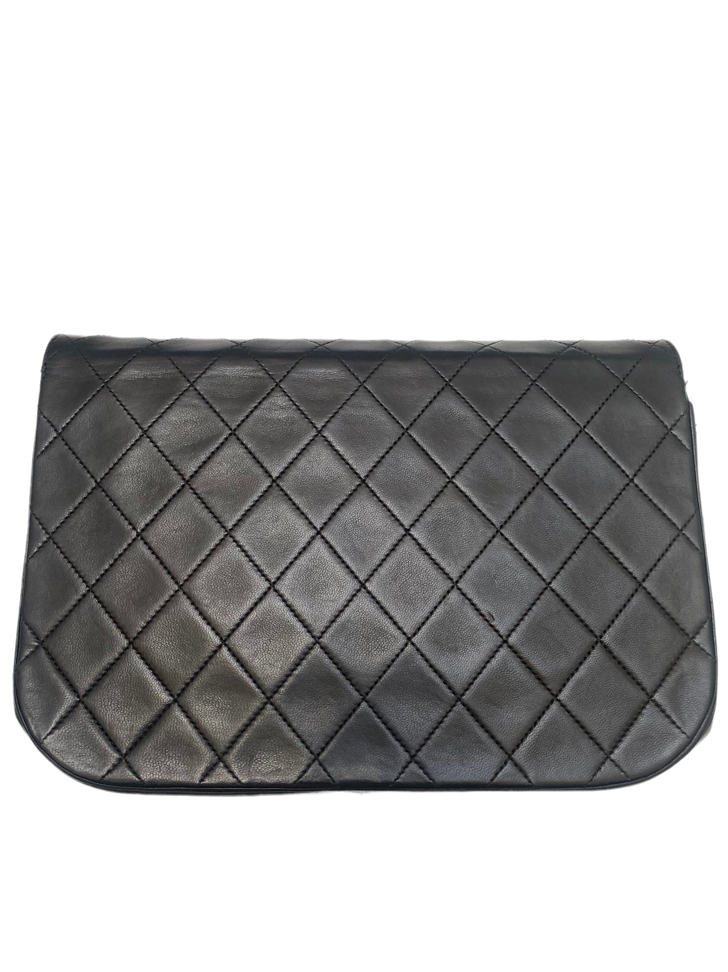 Chanel vintage dark blue quilted flap bag