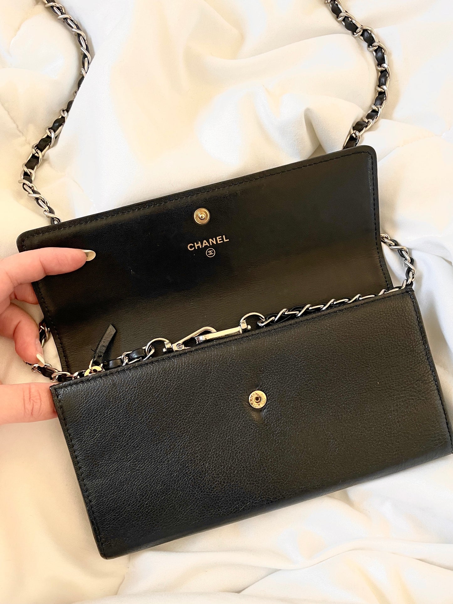 Chanel Calfskin Wallet on Chain