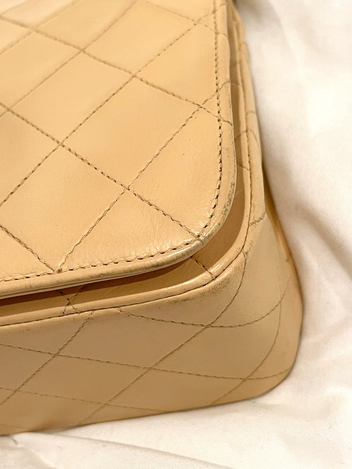 Chanel Beige Full Flap Bag
