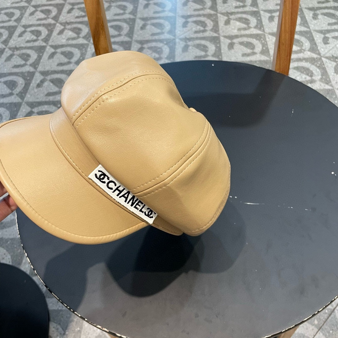 CHANEL BAKER BOY CAP IN TORTILLA BROWN CALFSKIN 419447