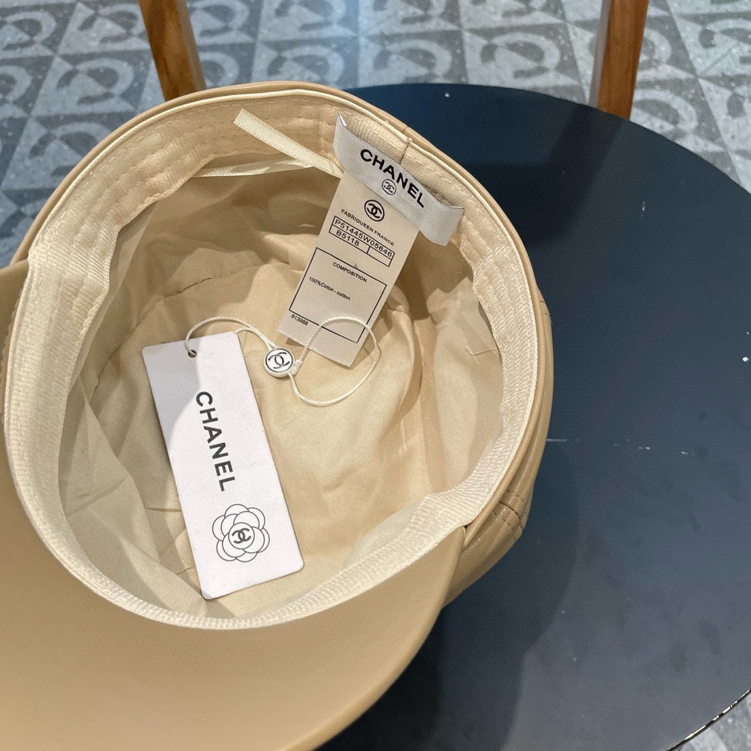 CHANEL BAKER BOY CAP IN TORTILLA BROWN CALFSKIN 419447