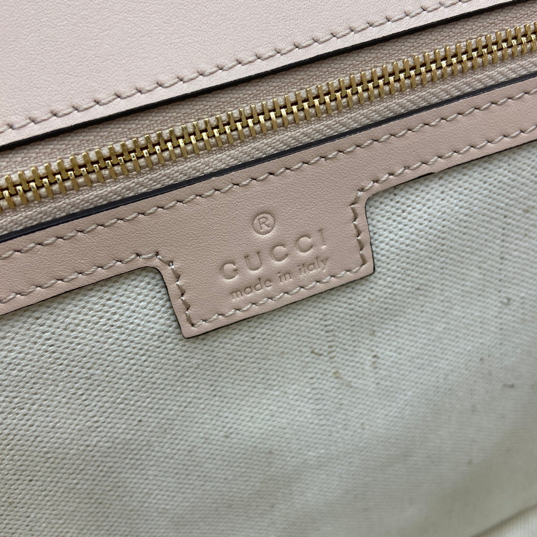 Gucci BLONDIE MEDIUM SHOULDER BAG 32 IN BEIGE CALFSKIN GOLD HARDWARE