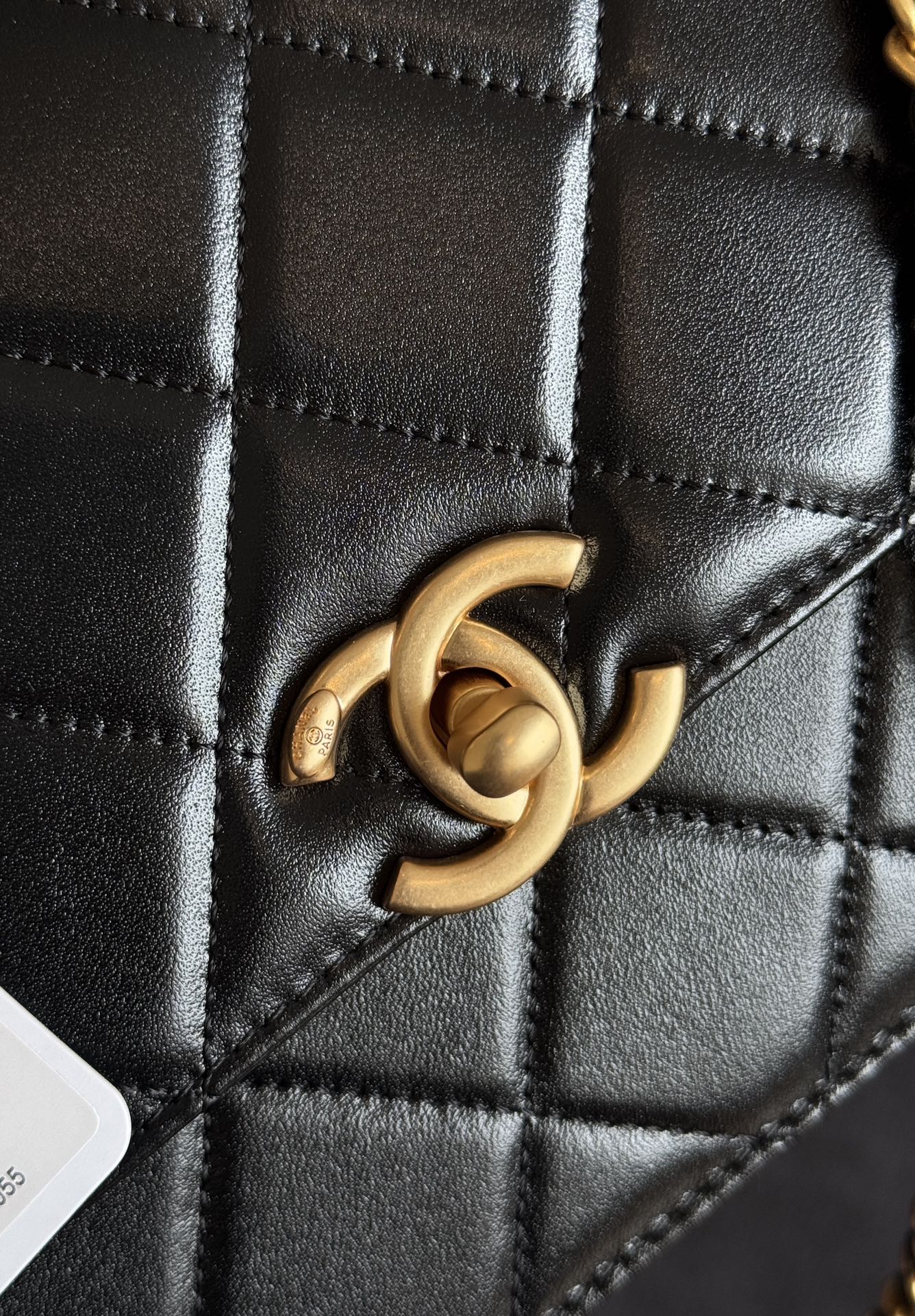 CHANEL Mini Flap 22cm Black Lambskin Gold Hardware