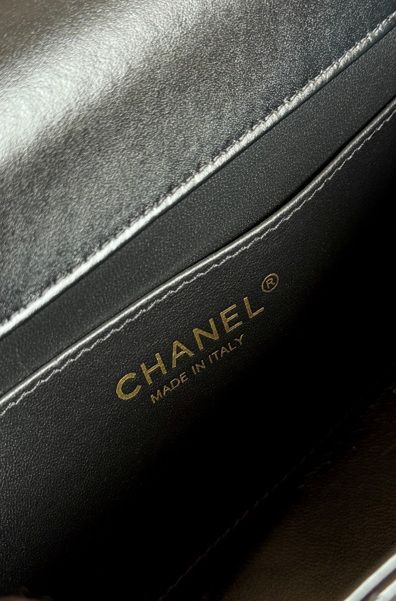 CHANEL Mini Flap 22cm Black Lambskin Gold Hardware