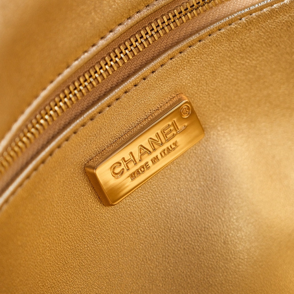 CHANEL 25C Flap Bag 21cm Dense Sequin White Calfskin