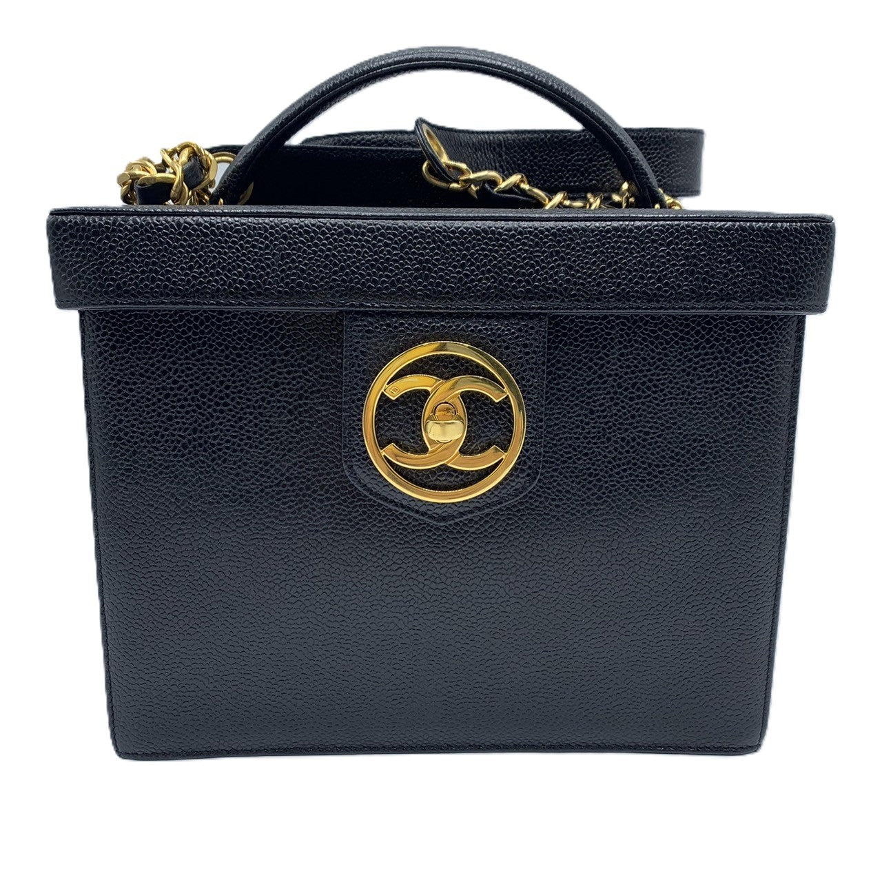 Chanel Caviar Skin Vanity Handbag Black