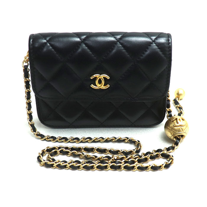 Chanel Mini Matelasse Shoulder Bag Black