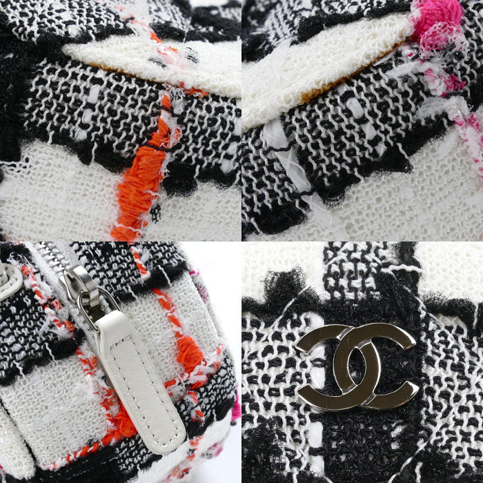 Chanel Tweed Round Mini Classic Chain Shoulder Bag