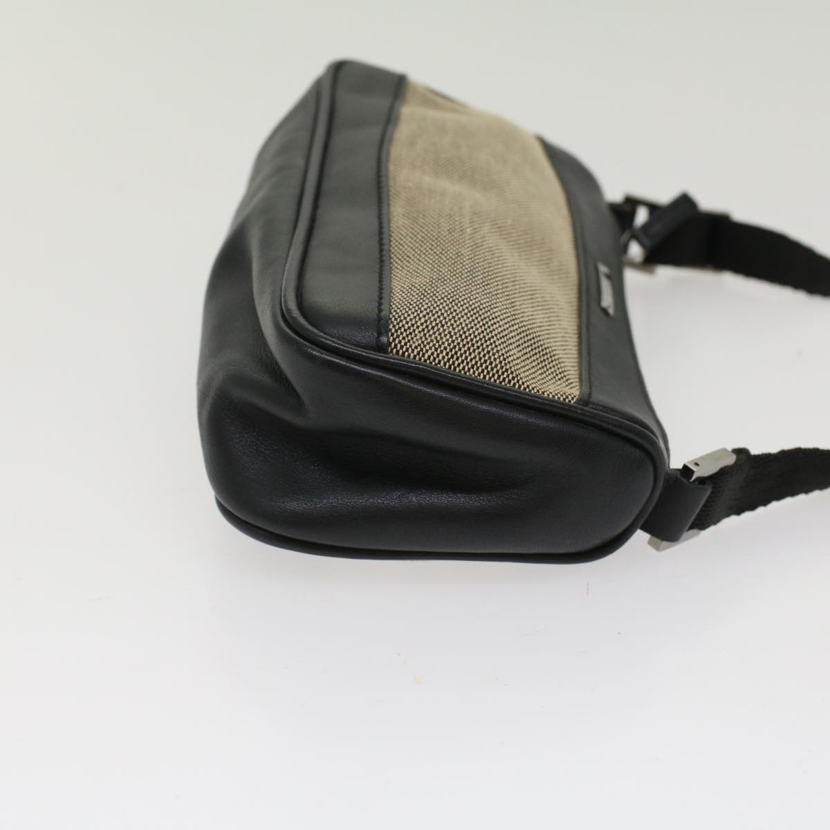 GUCCI Accessory Pouch Canvas Leather Black ki3186