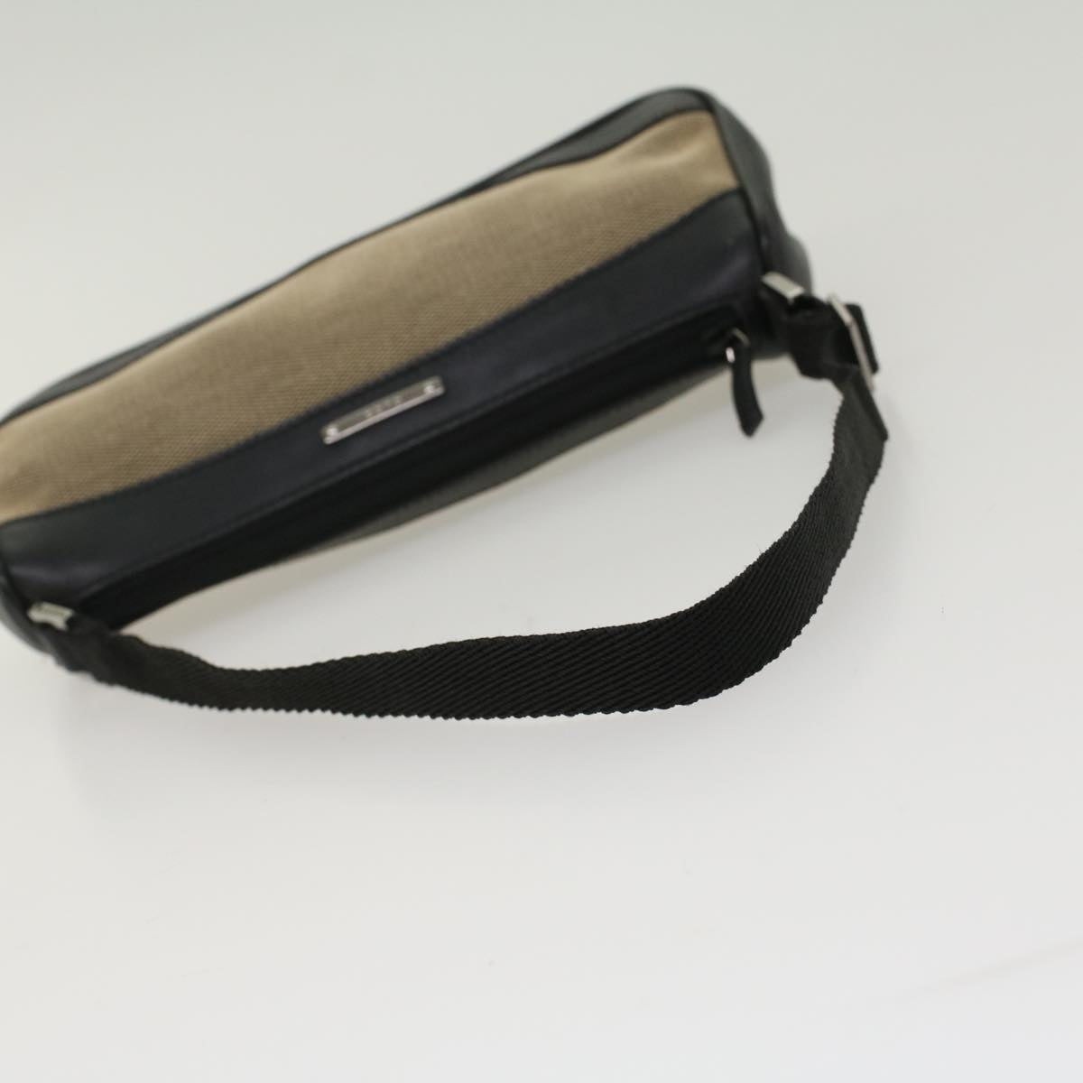 GUCCI Accessory Pouch Canvas Leather Black ki3186