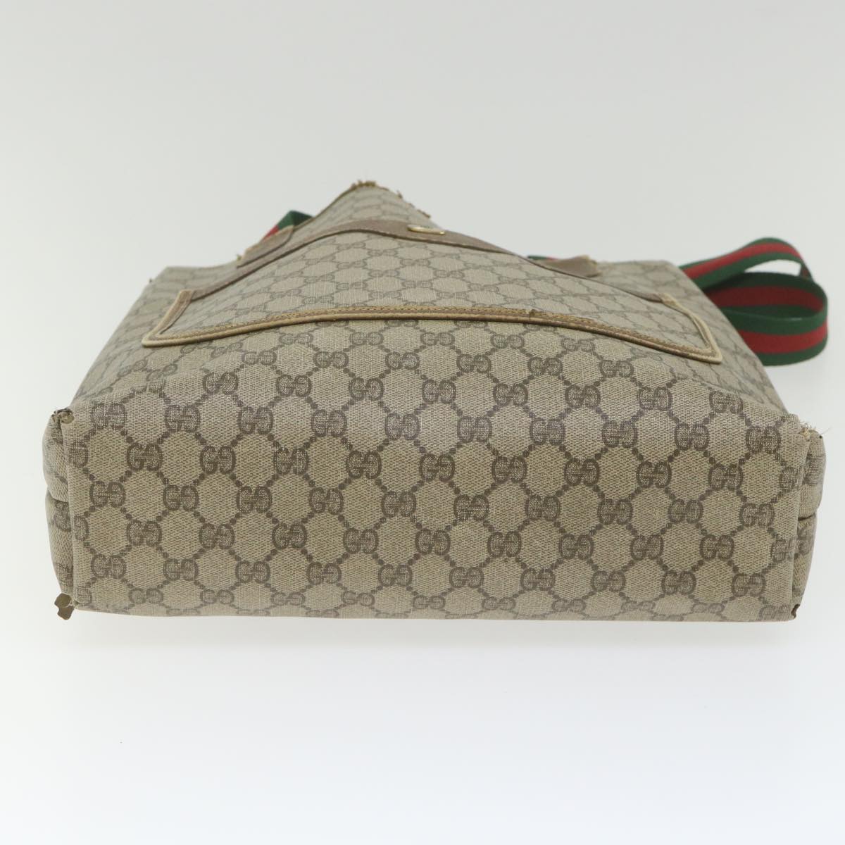 GUCCI GG Supreme Web Sherry Line Tote Bag Beige Red Green 40 02 003 ki3717