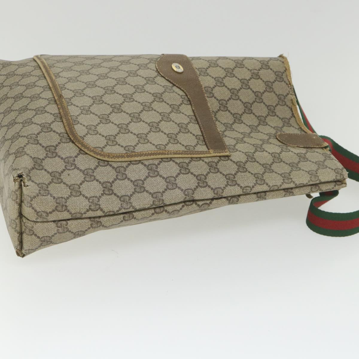 GUCCI GG Supreme Web Sherry Line Tote Bag Beige Red Green 40 02 003 ki3717