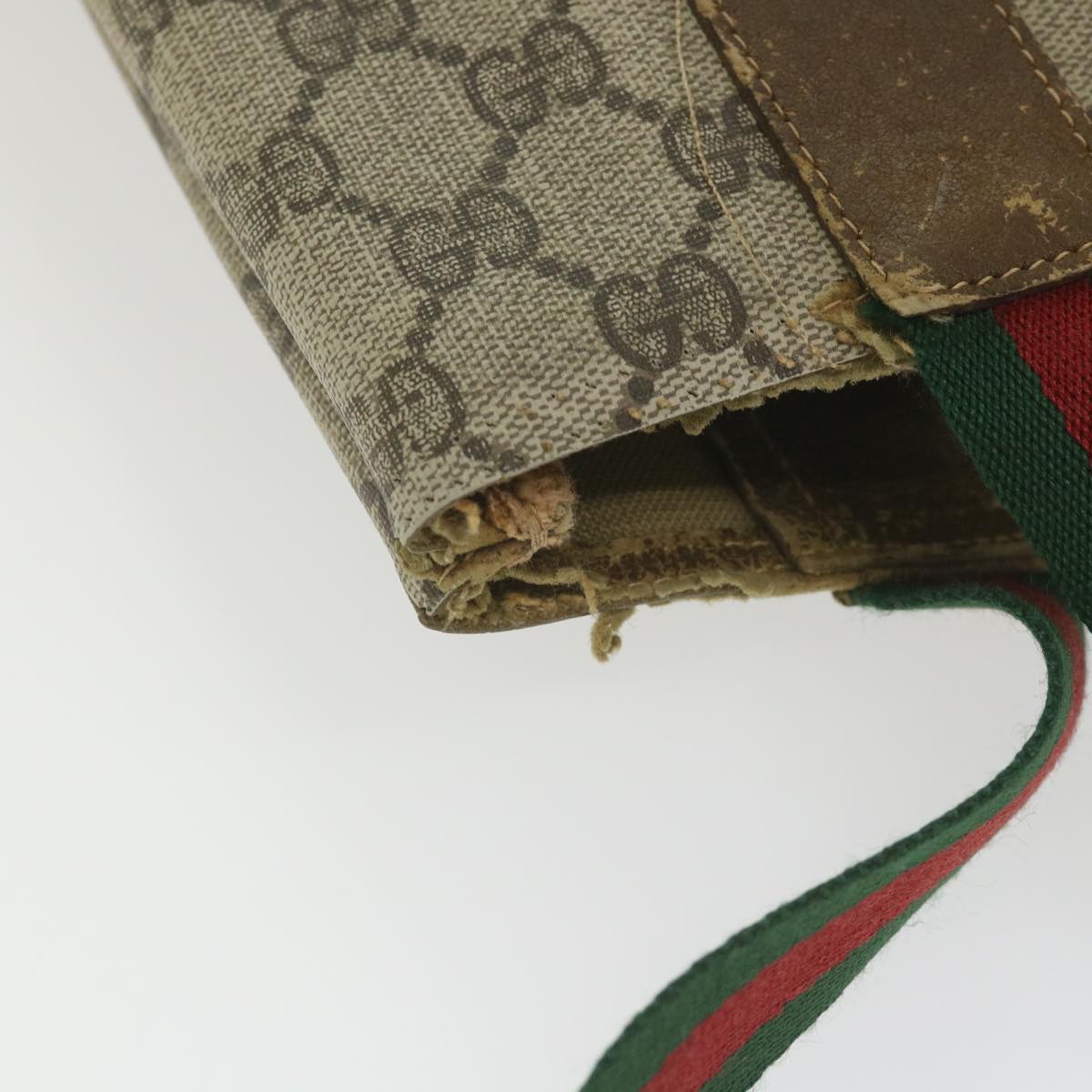 GUCCI GG Supreme Web Sherry Line Tote Bag Beige Red Green 40 02 003 ki3717
