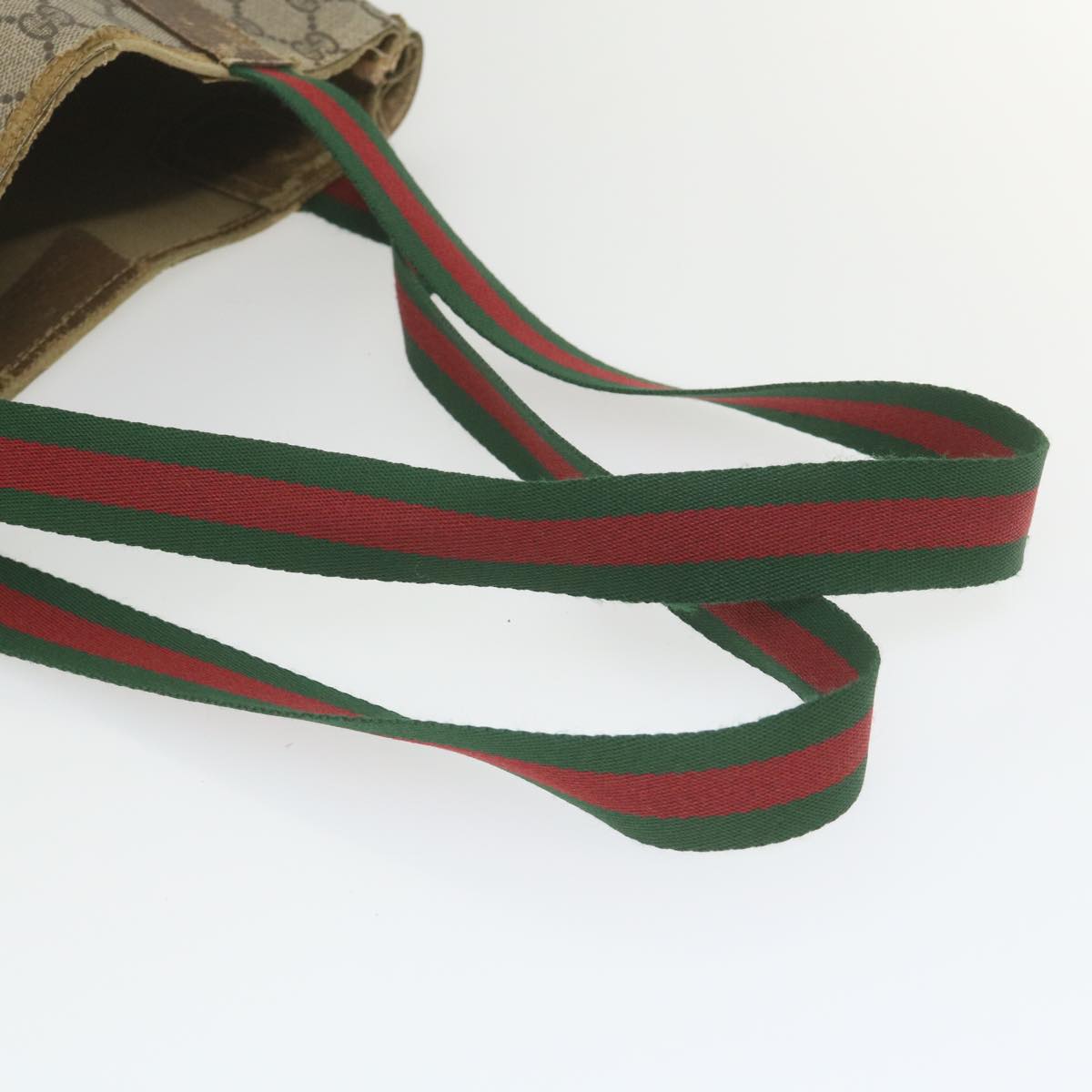 GUCCI GG Supreme Web Sherry Line Tote Bag Beige Red Green 40 02 003 ki3717