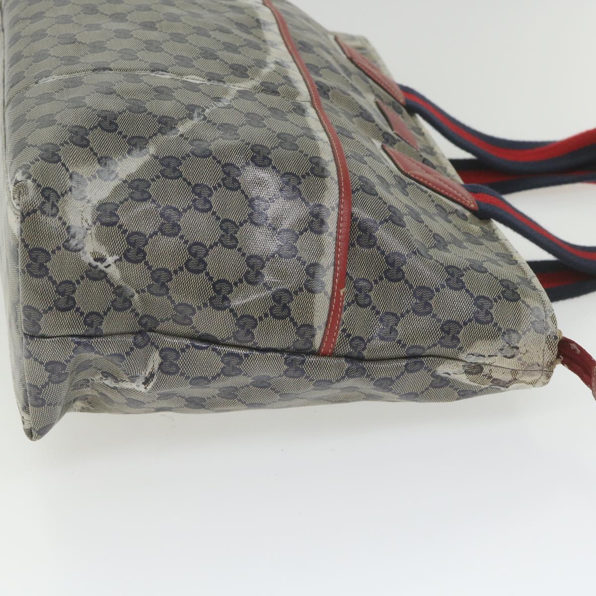 GUCCI GG Crystal Sherry Line Tote Bag Red Navy 155524 ki3721