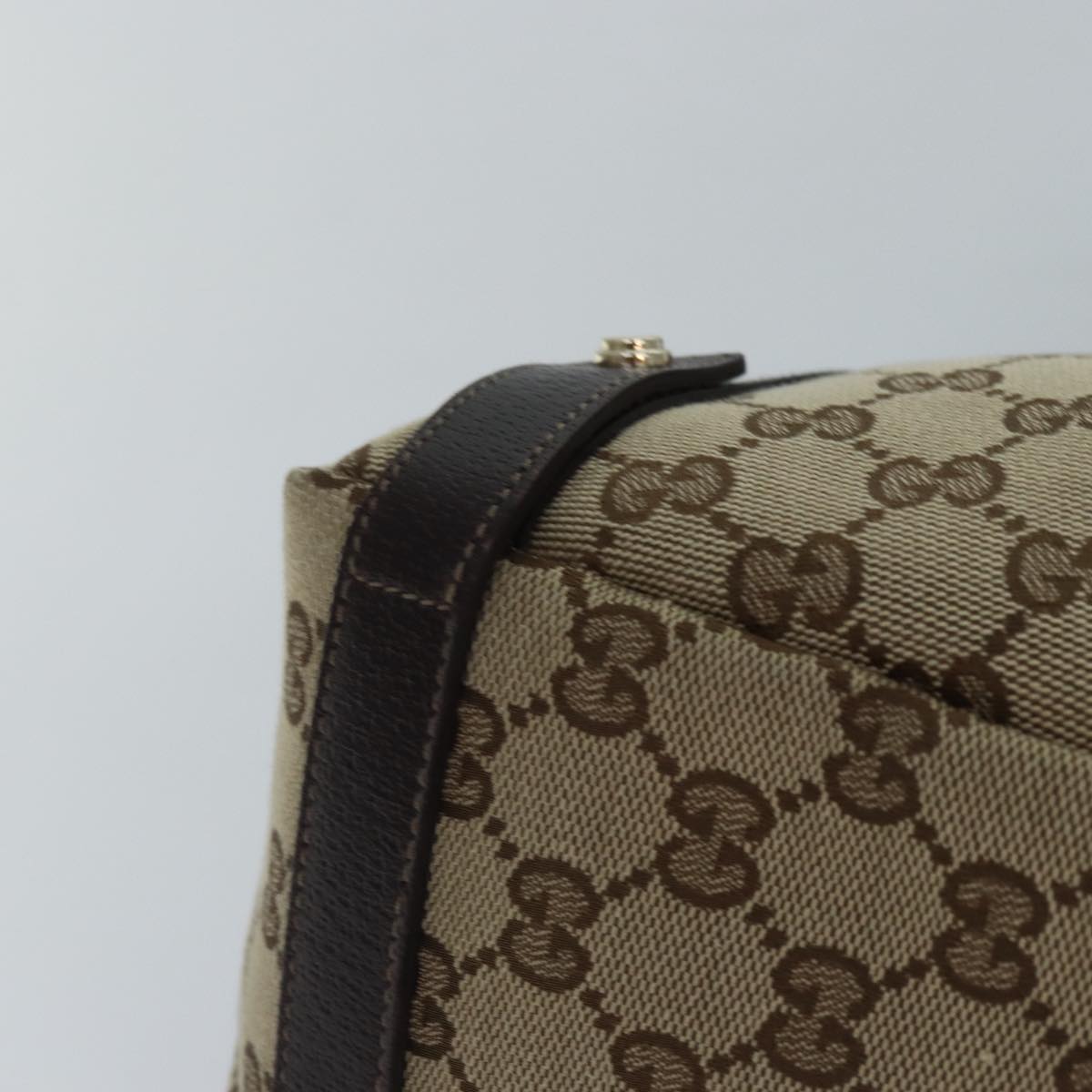 GUCCI GG Canvas Tote Bag Gold Beige 130736 ki4869