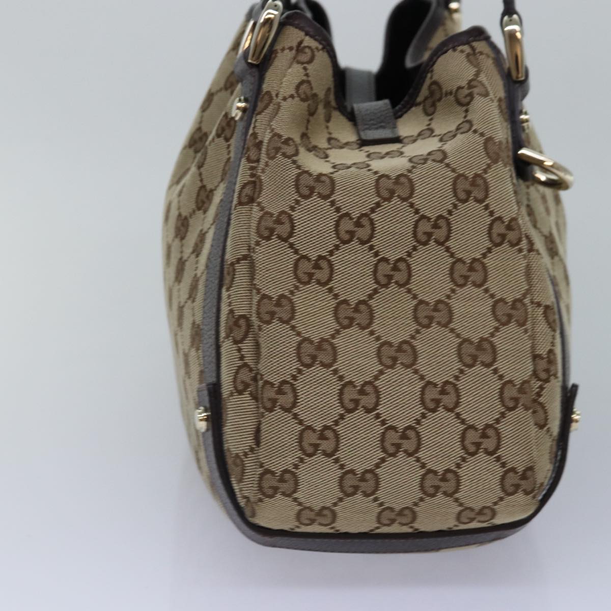 GUCCI GG Canvas Tote Bag Gold Beige 130736 ki4869