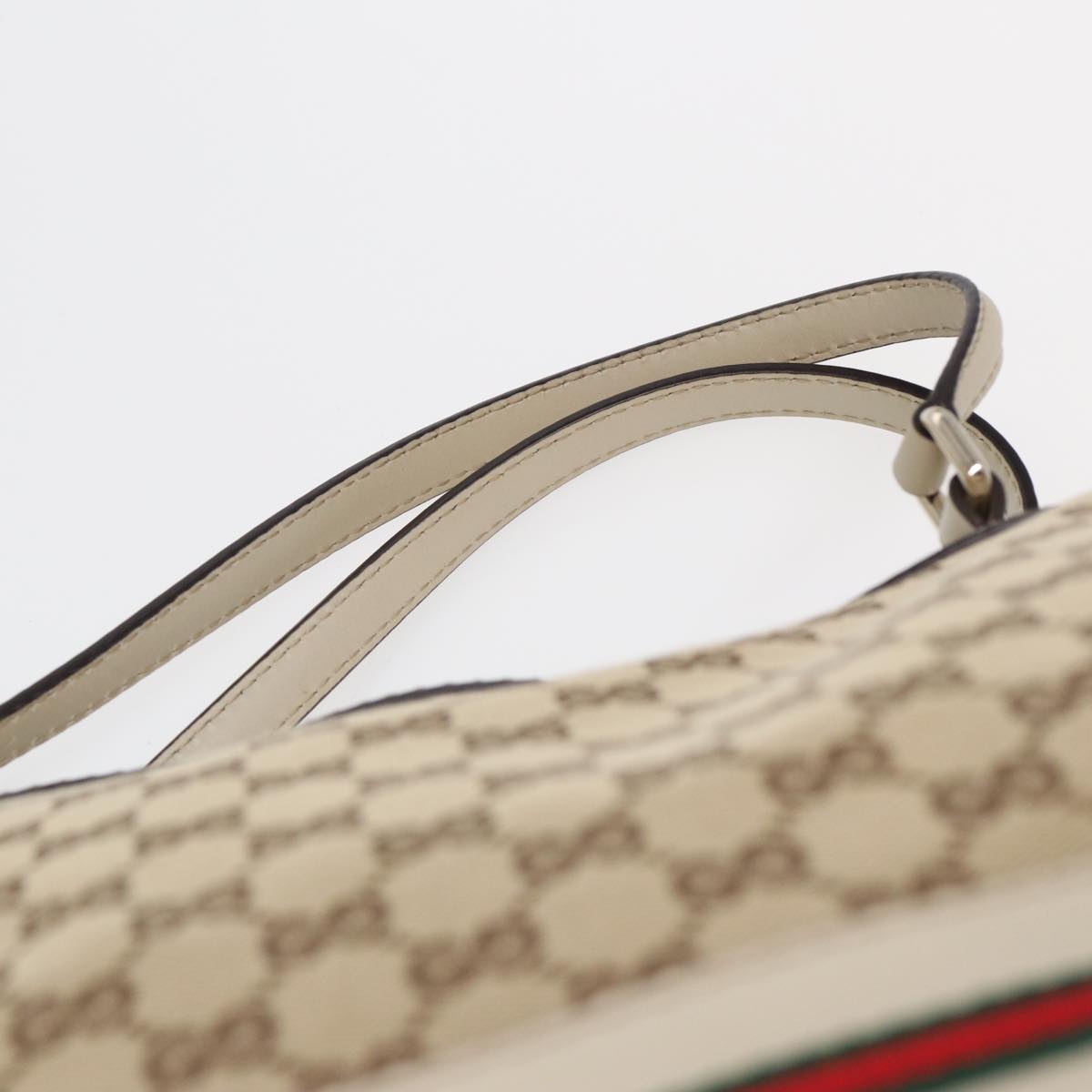 GUCCI GG Canvas Web Sherry Line Tote Bag 2way Red Beige Green 257349 ki4871