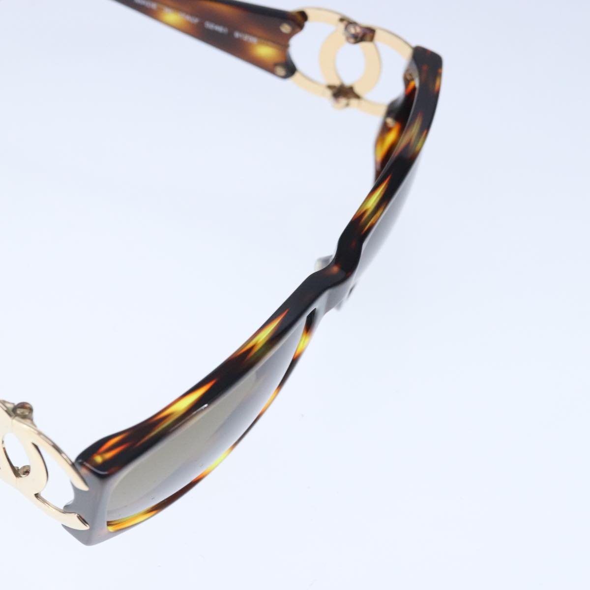 CHANEL Sunglasses plastic Brown CC ki5159
