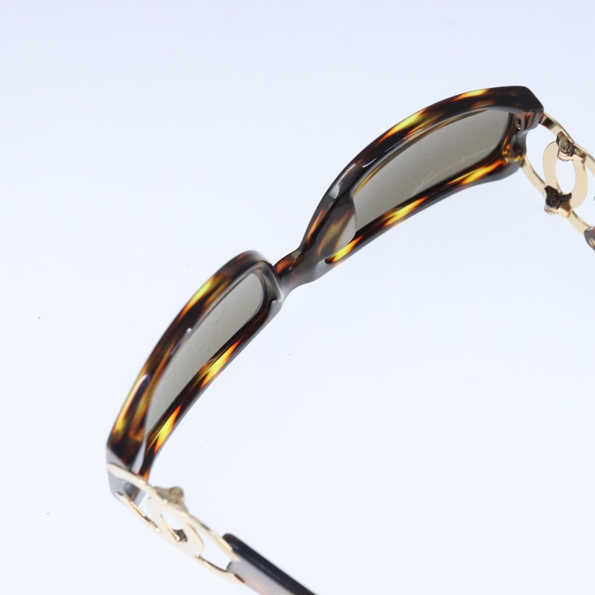CHANEL Sunglasses plastic Brown CC ki5159