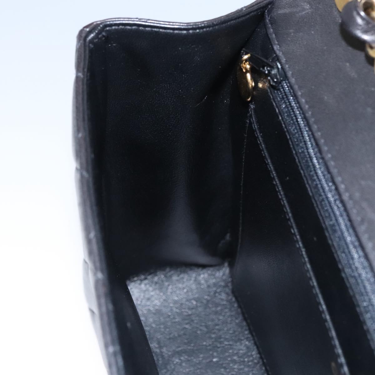 CHANEL Big Matelasse Chain Shoulder Bag Lamb Skin Black CC ki5433A