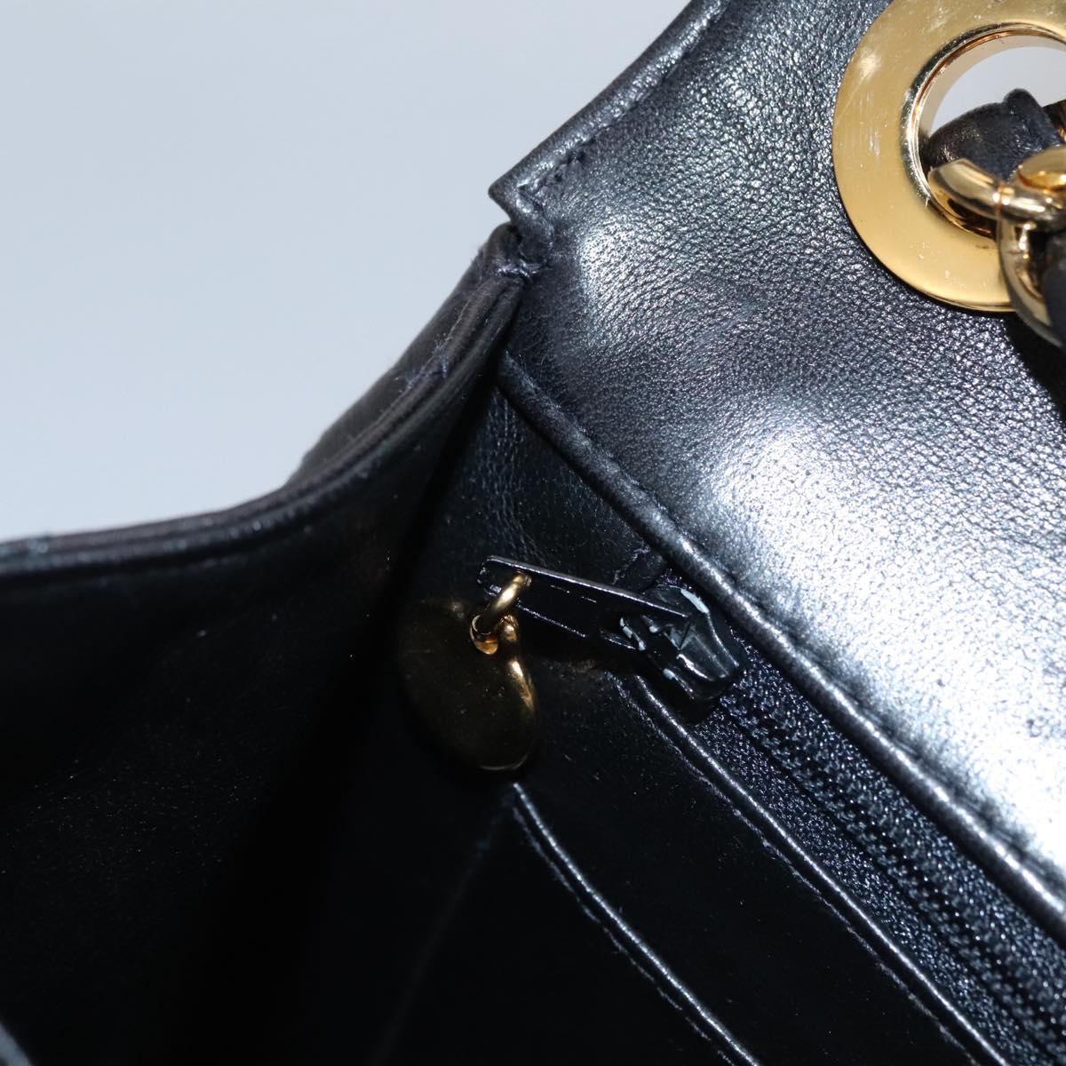 CHANEL Big Matelasse Chain Shoulder Bag Lamb Skin Black CC ki5433A
