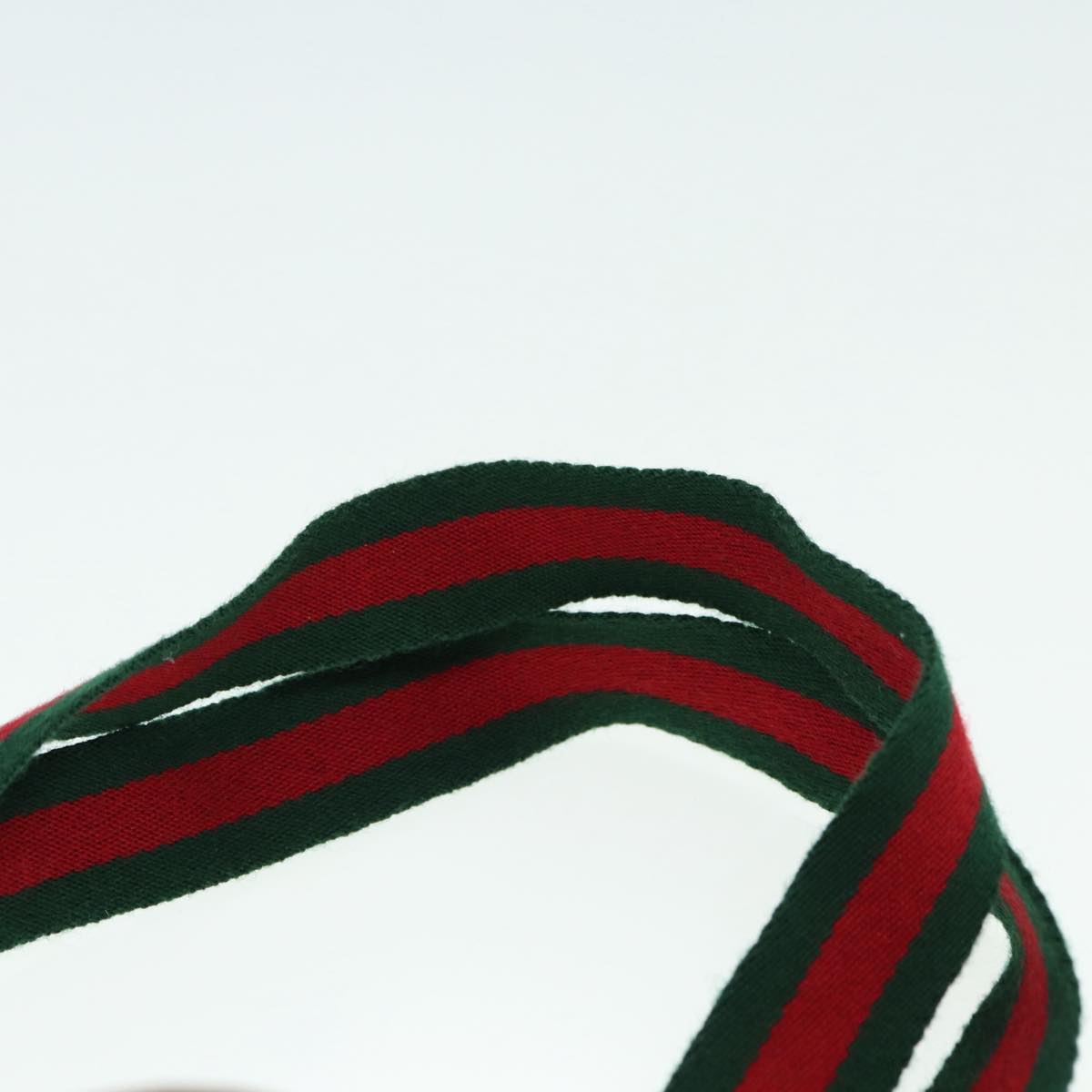 GUCCI GG Canvas Web Sherry Line Tote Bag PVC Leather Beige Green Red kk302
