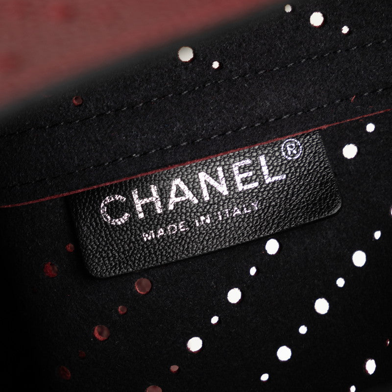Chanel Leather Coco Mark V Punching Chain Shoulder Bag