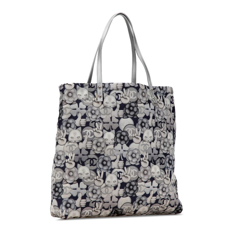 Chanel Nylon Leather Choupette Coco Mark Tote Bag
