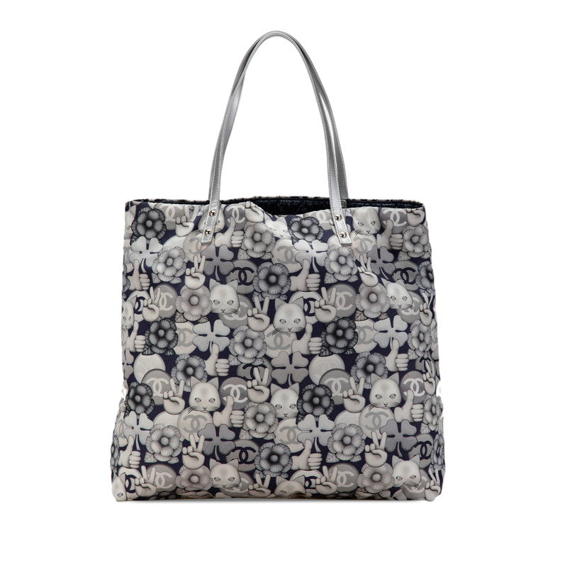 Chanel Nylon Leather Choupette Coco Mark Tote Bag