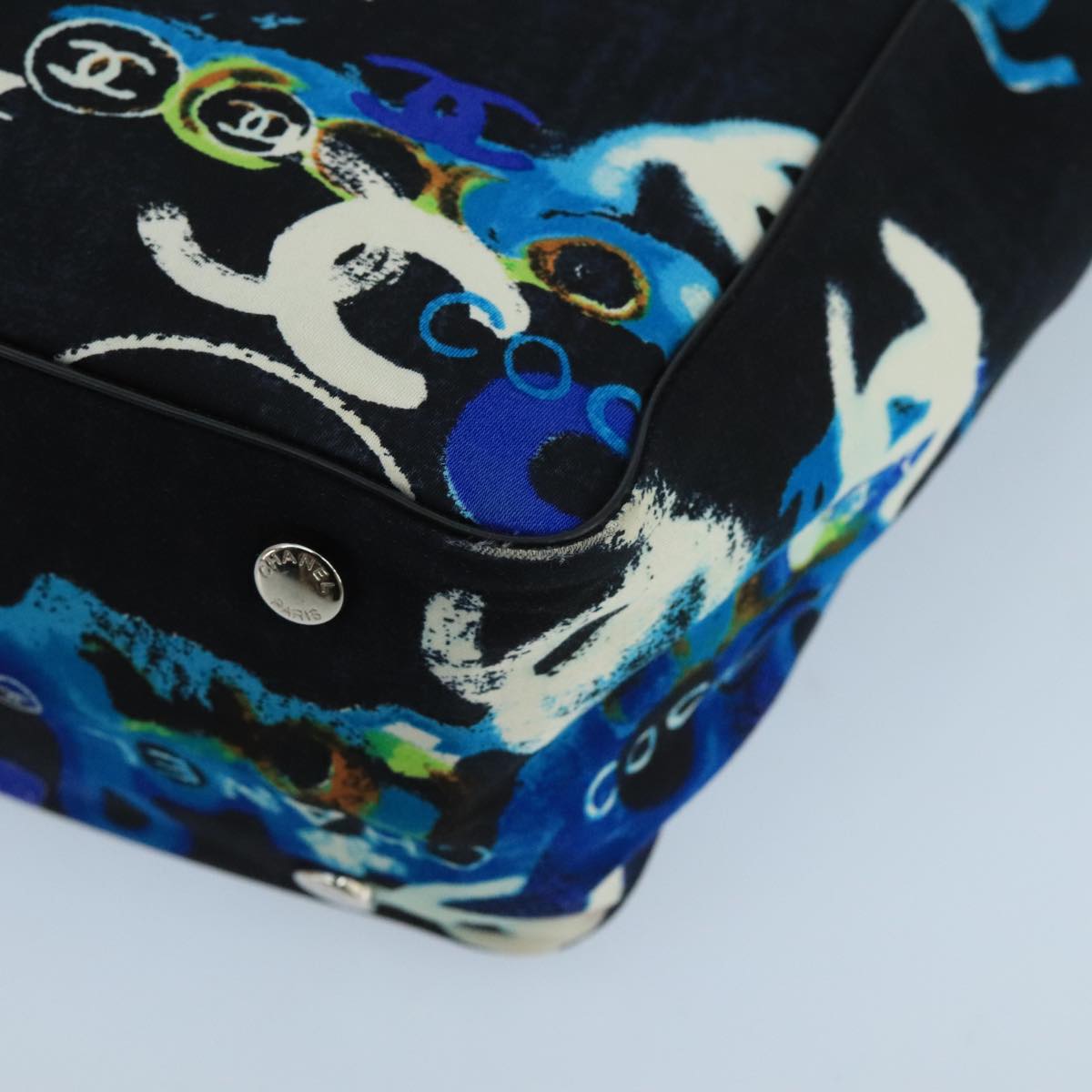 CHANEL New Travel line Hawaii Limited Tote Bag Nylon Black CC mr765
