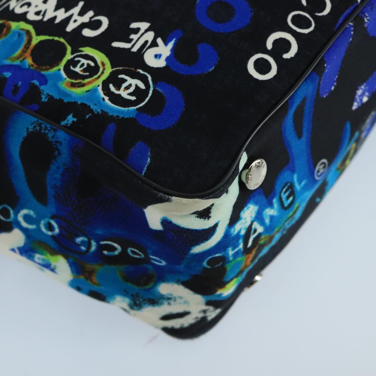 CHANEL New Travel line Hawaii Limited Tote Bag Nylon Black CC mr765