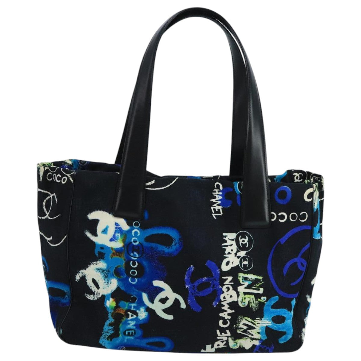 CHANEL New Travel line Hawaii Limited Tote Bag Nylon Black CC mr765