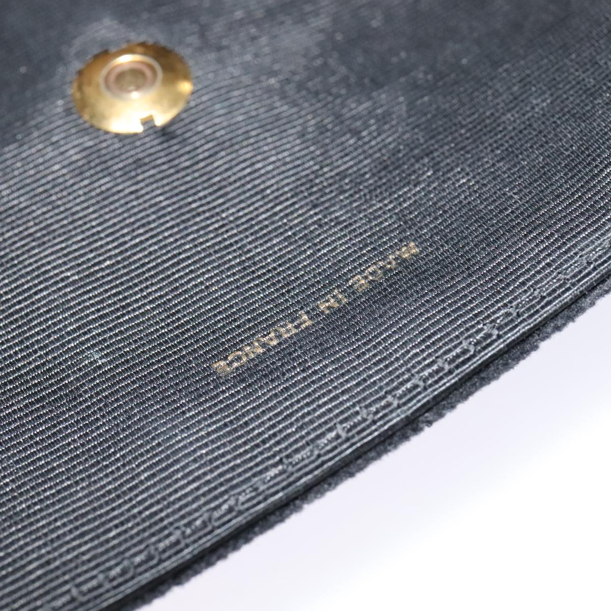 CHANEL Chain Shoulder Bag Velor Black Gold CC mr973