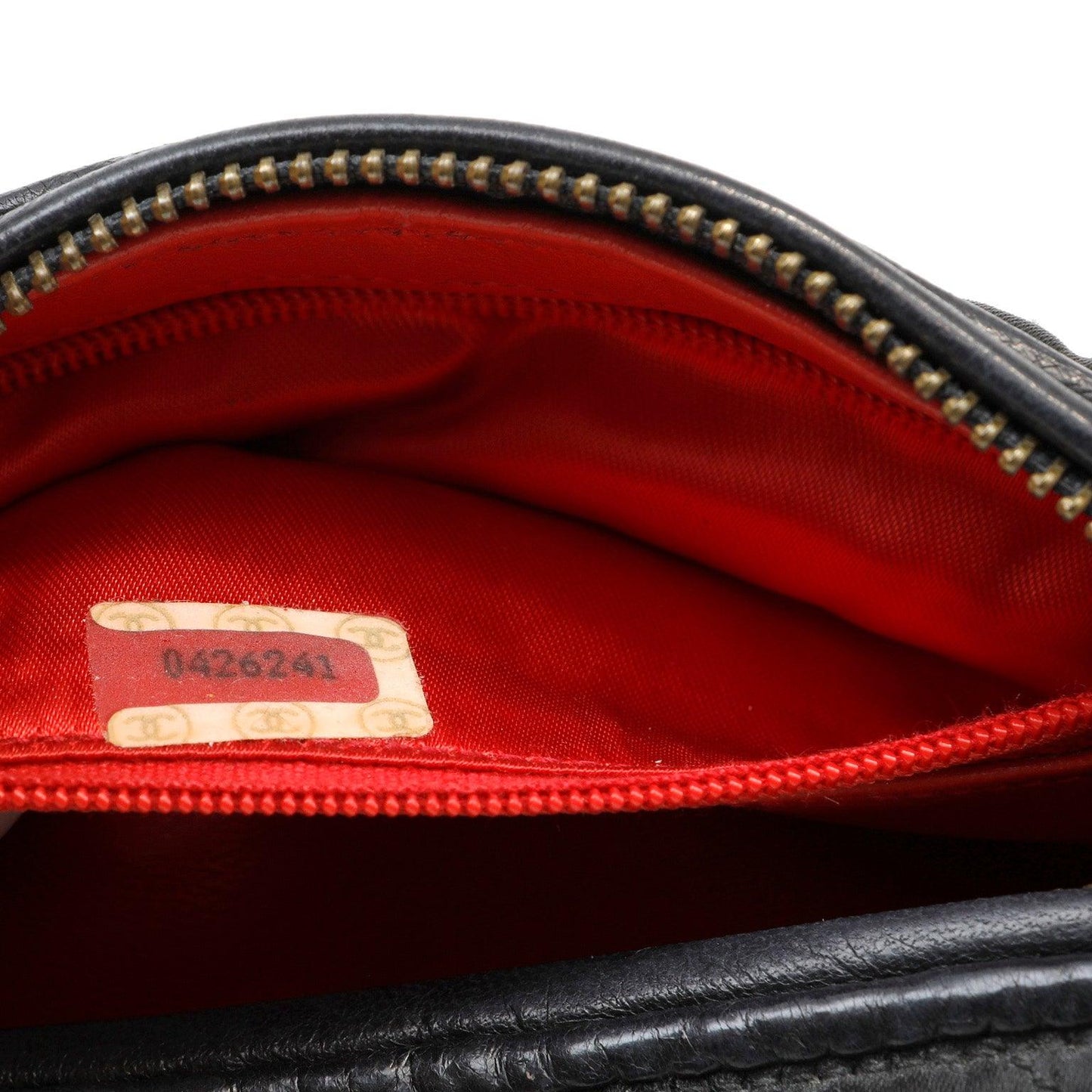 Chanel Black Satin Tassel Pouch
