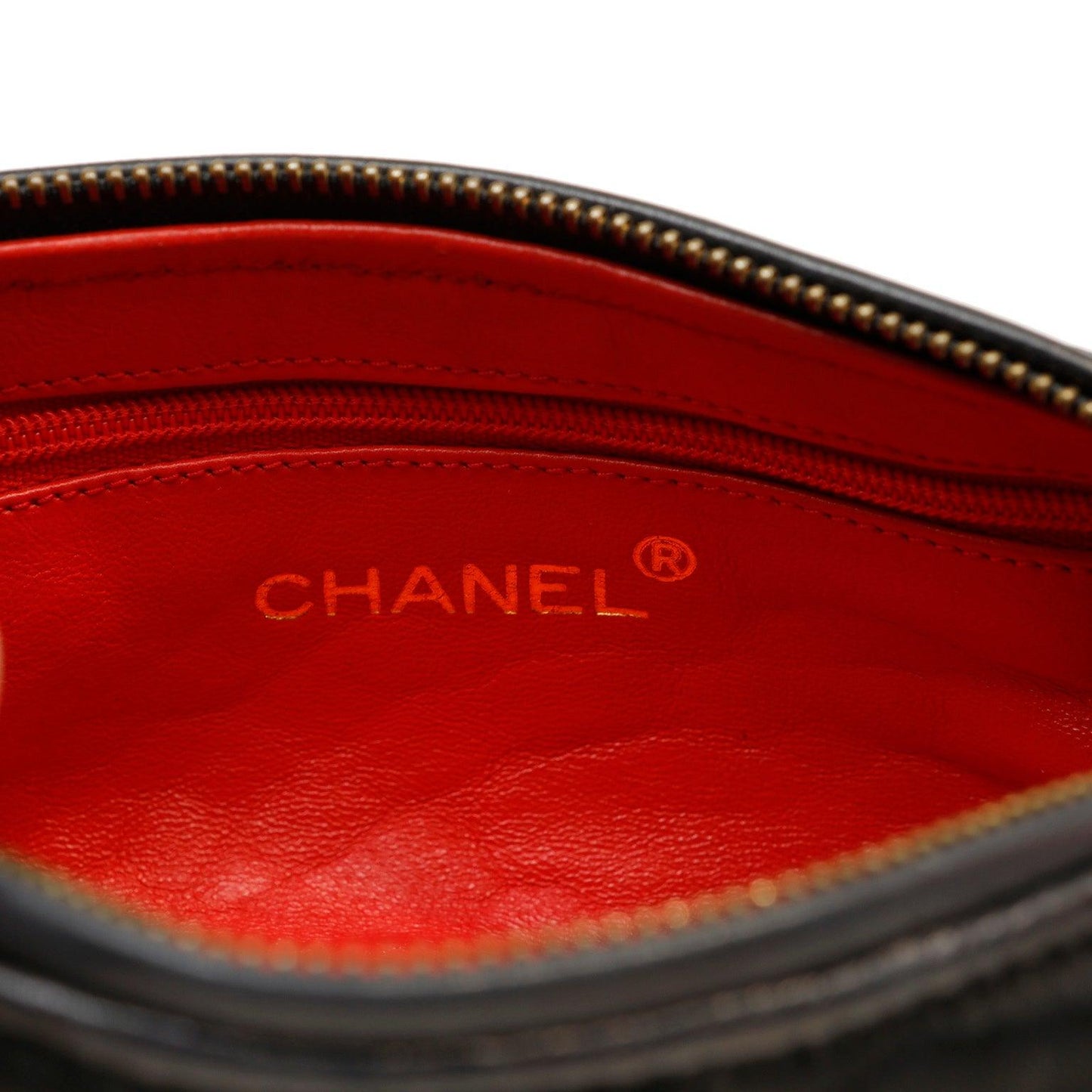 Chanel Black Satin Tassel Pouch