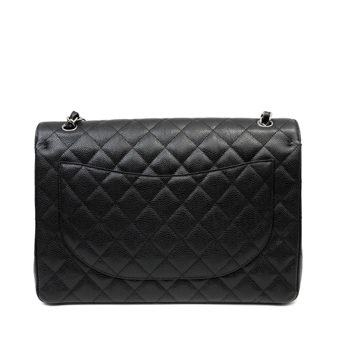 Chanel Black Caviar Double Flap Maxi w/ Gold Hardware